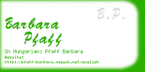 barbara pfaff business card